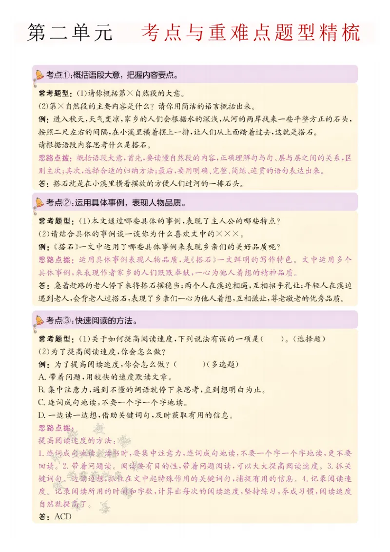 《24年五上语文期末高频考点汇总-SY_5年级上册同步教辅_5上语文_五上语文必背》第4页预览