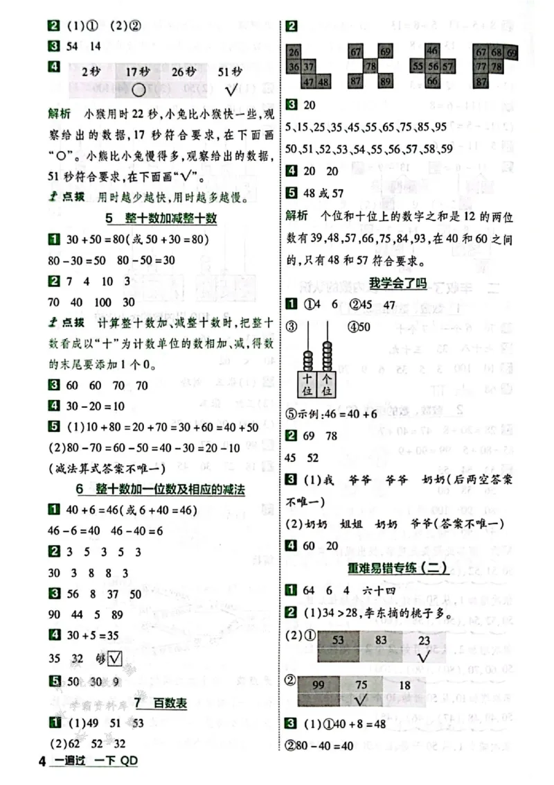 《25春青岛63制一下数学一课一练答案QD63SY_1年级下册同步教辅_1下-数学_一下数学-单元+期中+期末试卷_数学-青岛63版资料》第5页预览