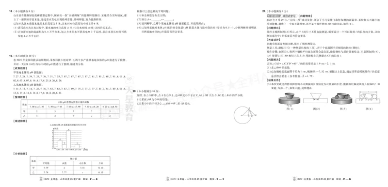 《2027《天星•中考45套卷红皮》数学大卷(山东)A3_2027版中考《金考卷中考45套汇编》（数学）（山东版）》第5页预览