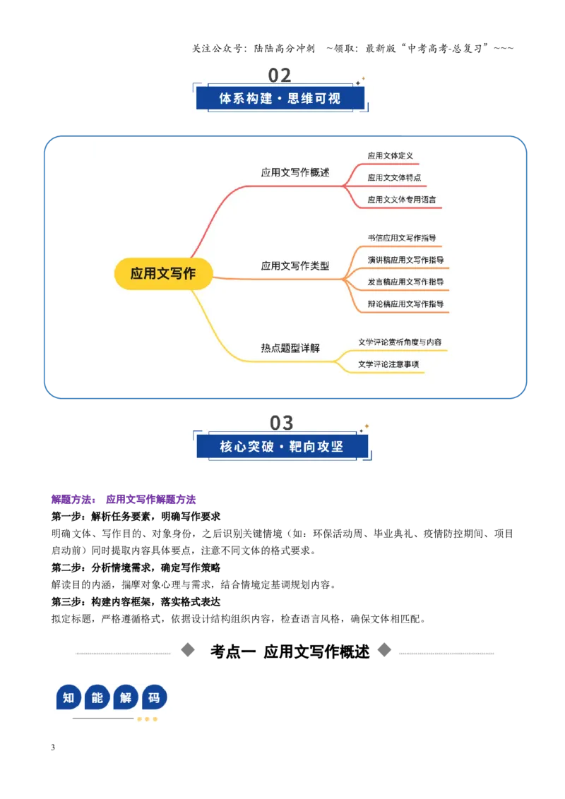 《第03讲应用文写作（复习讲义）（全国通用）（教师版）_一轮复习_2026年-语文一轮复习_2026年高考语文一轮复习讲义+练习+课件（新教材新高考）-G55_2026版_专题十作文》第3页预览