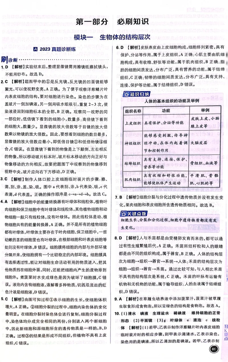 《生物答案及解析_2、2025初中必刷题合集_初中必刷题23+24+25上册_24初中必刷题上册+下册全_可信网络等多个文件_历年必刷题和24上册_2024版_中考总复习必刷题合订本_中考必刷题生物》第2页预览