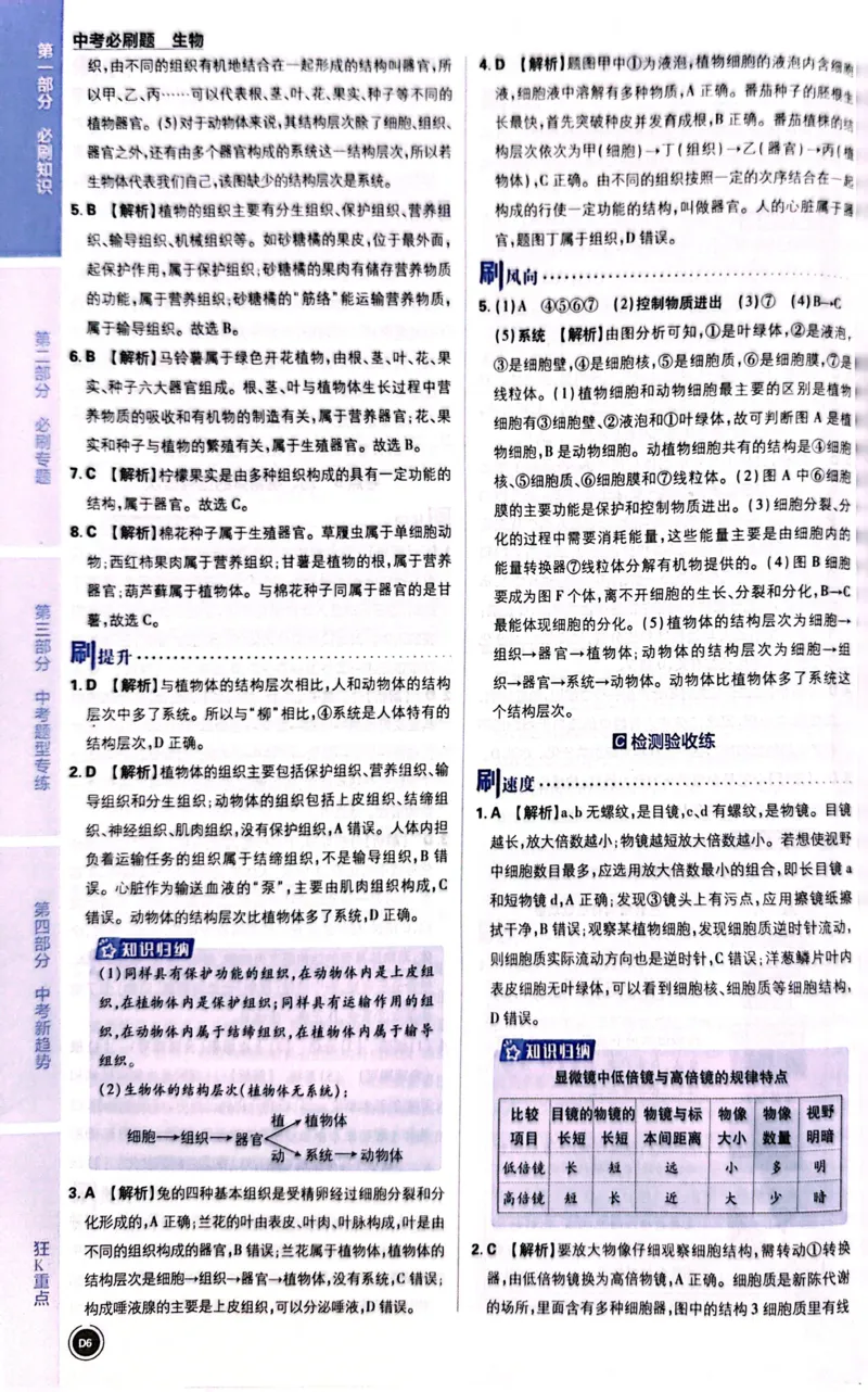 《生物答案及解析_2、2025初中必刷题合集_初中必刷题23+24+25上册_24初中必刷题上册+下册全_可信网络等多个文件_历年必刷题和24上册_2024版_中考总复习必刷题合订本_中考必刷题生物》第7页预览