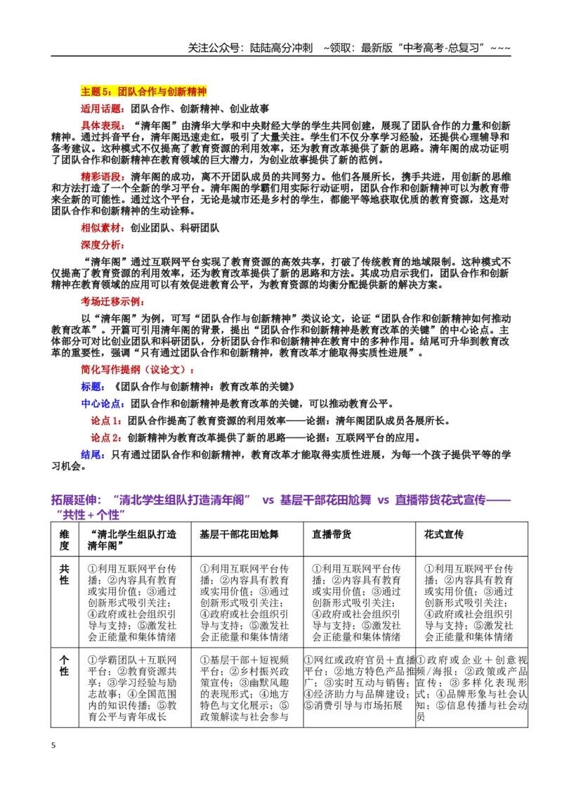 《热点话题03：清年阁：知识共享与青年担当的创新实践_专项复习_2026年-语文专项复习_2026年高考语文作文热点素材积累运用（时代人物+时评精选+作文赏析）-G96_资料_热点话题素材》第5页预览