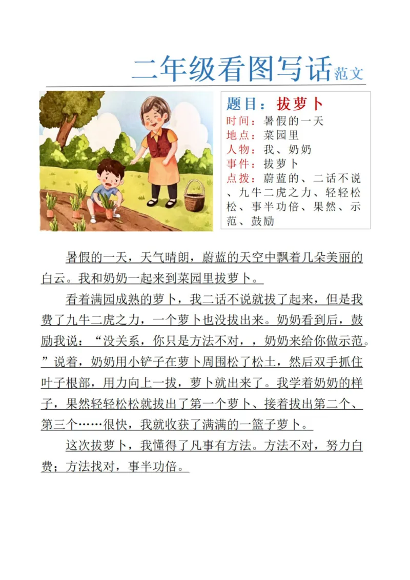 《3_二年级看图写话范文24篇_2年级上册同步教辅_2上-语文_二上语文-看图写话》第5页预览