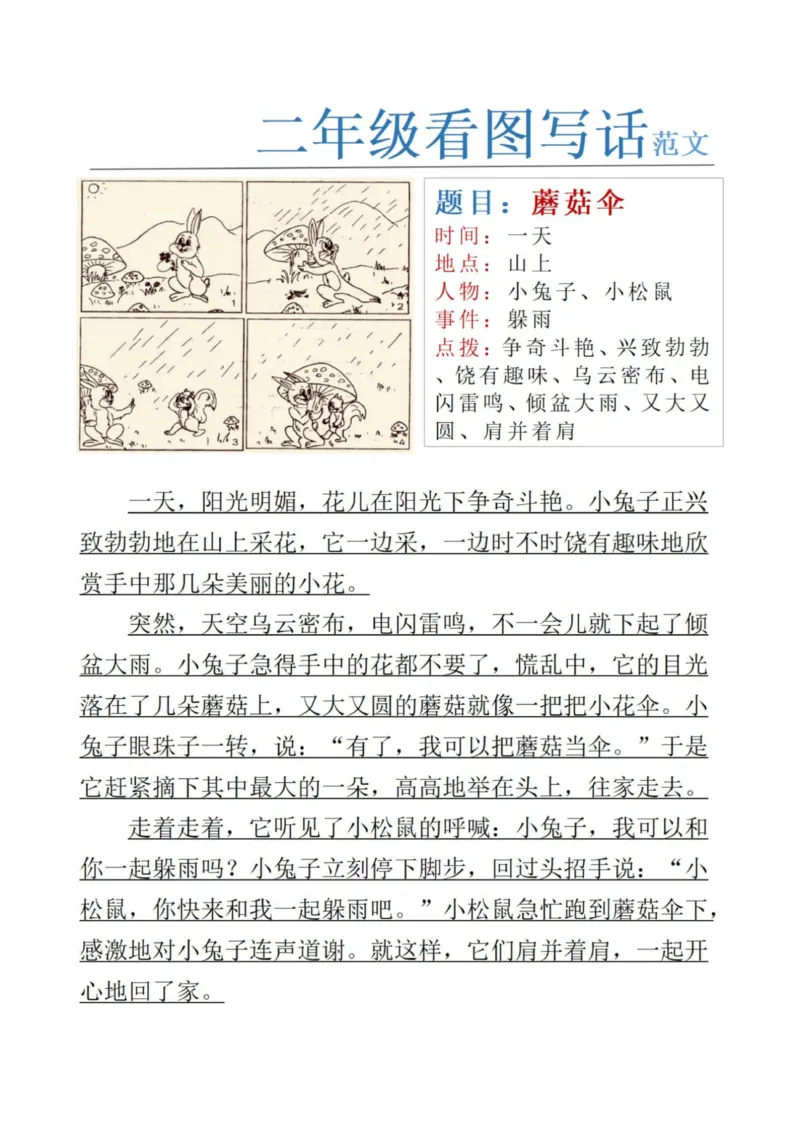 《3_二年级看图写话范文24篇_2年级上册同步教辅_2上-语文_二上语文-看图写话》第7页预览