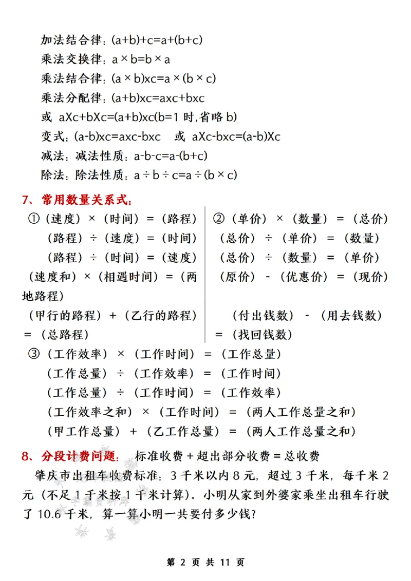 《24年五上数学各单元重点知识点归纳整理-SY_5年级上册同步教辅_5上数学_五上数学通用重点必背资料+专项练习》第2页预览