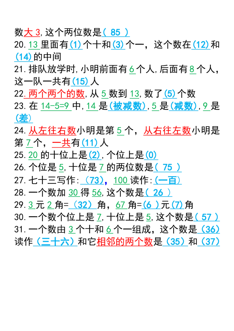 《8.6一（上）数学-易错题整理_1年级上册同步教辅_1上-数学_一上数学-重点必备资料通用》第2页预览