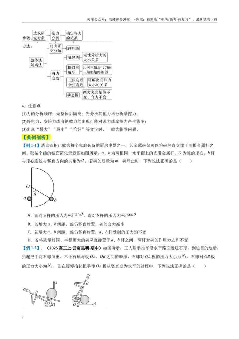 《专题02力与运动（原卷版）_04-物理-高考总复习_二轮复习_2025年_2025年高考物理二轮热点题型归纳与变式演练（新高考通用）》第2页预览