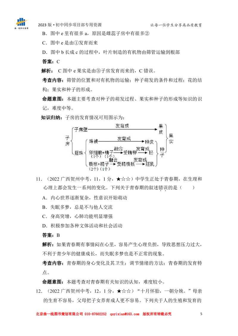 《生物——广西贺州市pdf版，含答案全解全析_12.2026年4月全国各地高考模拟卷_2026版初中金考卷•45套中考试卷汇编系列合集_全国版中考真题(1)_各省市《历年中考真题》2013-2024(10)》第7页预览