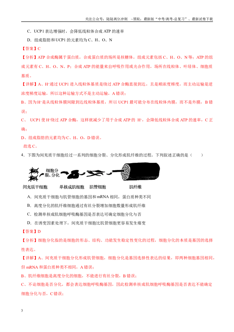 《模拟卷05（新高考八省专用）（解析版）_06-生物-高考总复习_一轮复习_2025年_2025年高考生物模拟卷（新高考八省专用）8套》第3页预览