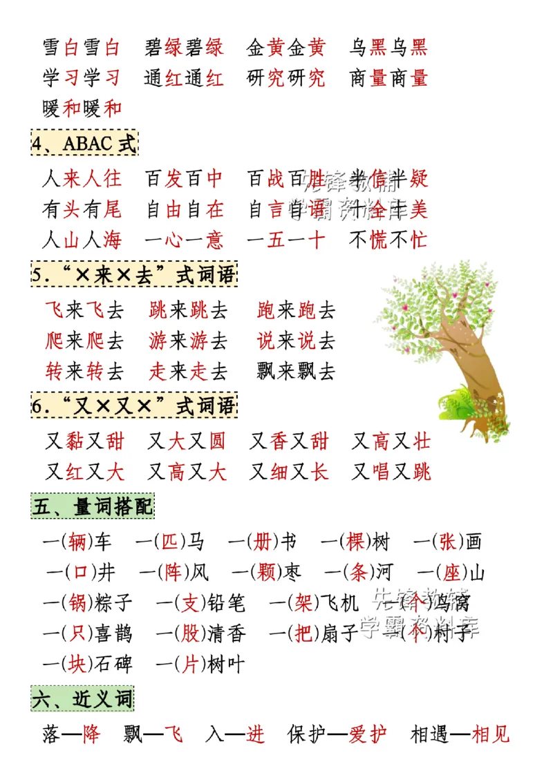 《25年新一年级下册语文期中知识点汇总SY_1年级下册同步教辅_1下-语文_一下语文-复习资料》第4页预览