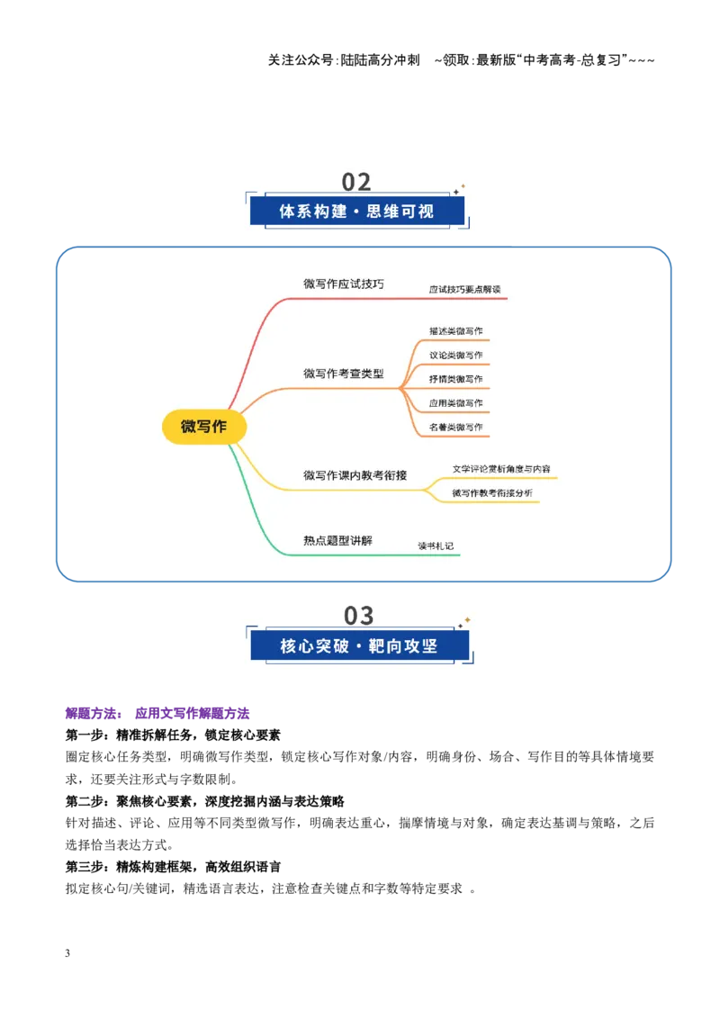 《第04讲微写作（复习讲义）（全国通用）（教师版）_一轮复习_2026年-语文一轮复习_2026年高考语文一轮复习讲义+练习+课件（新教材新高考）-G55_2026版_专题十作文》第3页预览
