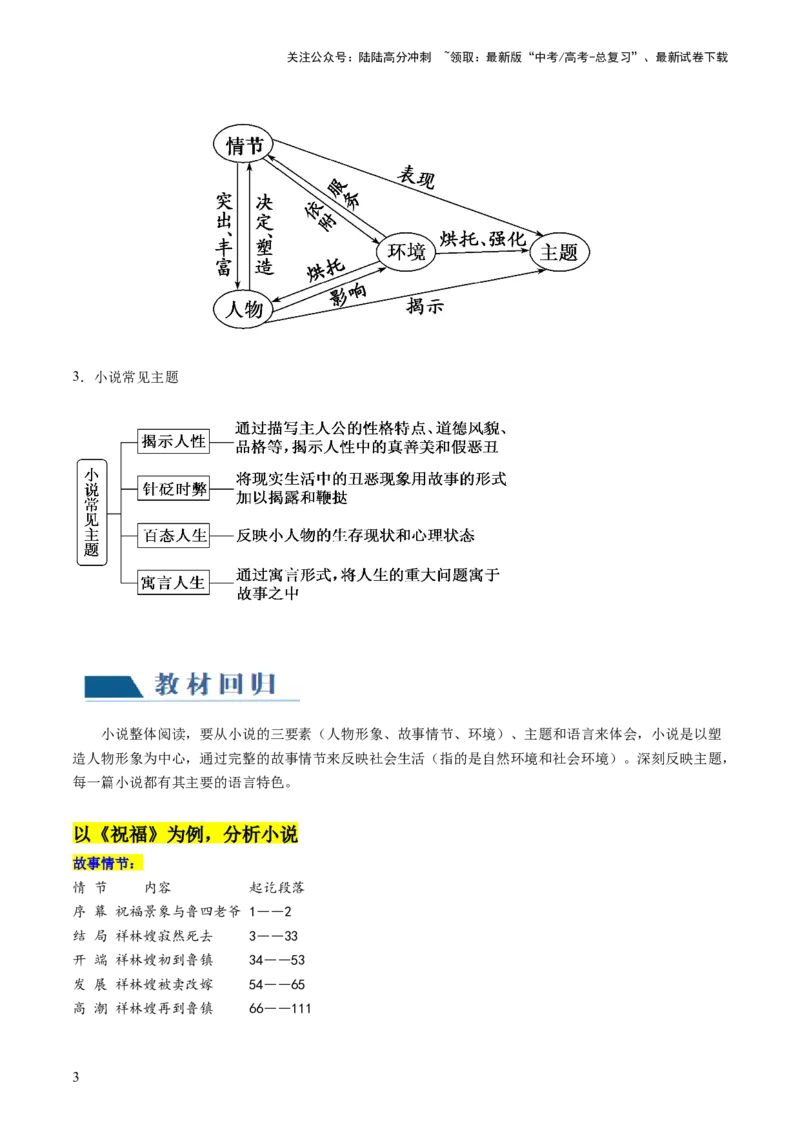 《第01讲强化读文技能（讲义）（解析版）_一轮复习_2024年_2024年高考语文一轮复习讲练测（课件+讲义+练习）（新高考）_第一部分现代文阅读_专题二文学类文本阅读·小说》第3页预览