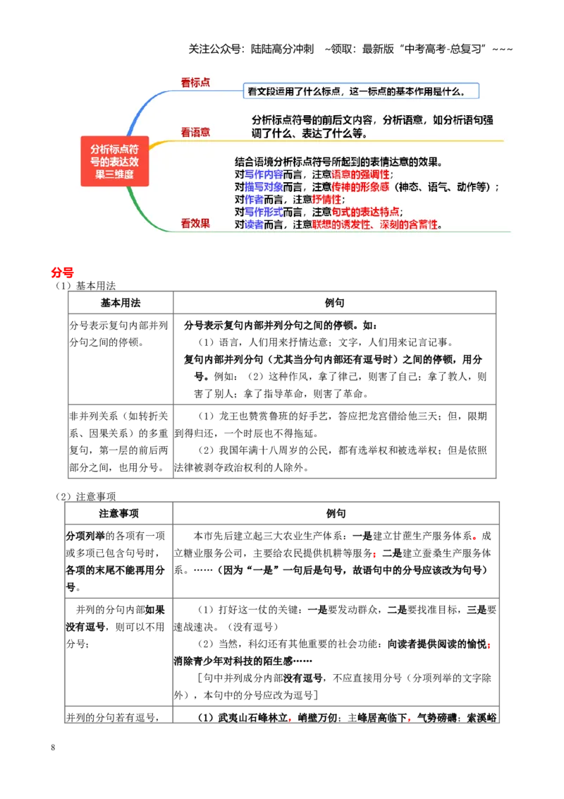 《第04讲正确使用标点符号（讲义学生版）_一轮复习_2026年-语文一轮复习_2026年高考语文一轮复习精讲课堂（全国通用）-G385_资料》第8页预览