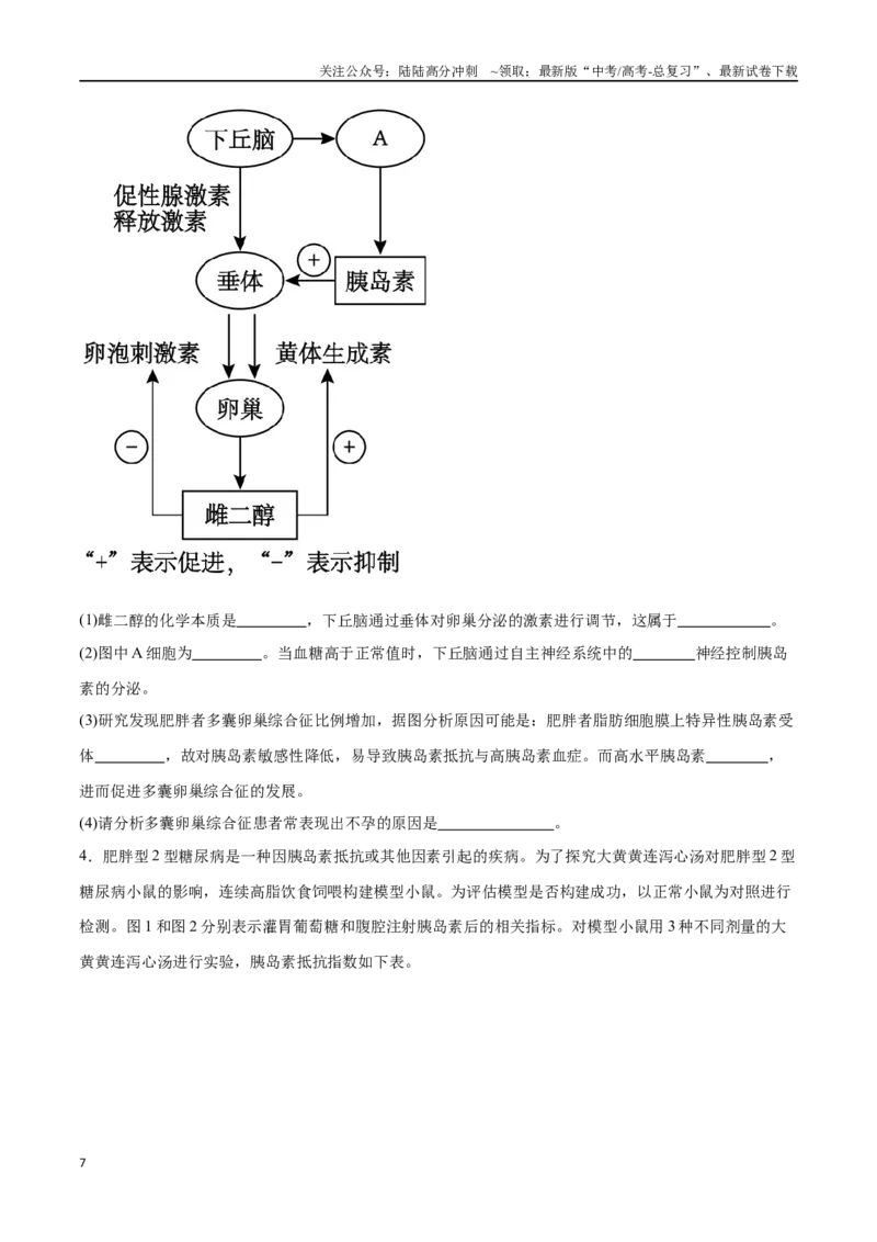 《专题02生命活动的调节（新高考通用）（原卷版）_06-生物-高考总复习_专项复习_2024年_2024年高考生物考前大题秒杀技巧及专项训练_资料》第7页预览