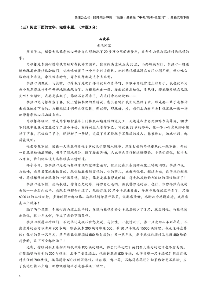 《第02讲赏析情节（练习）（教师版）_一轮复习_2025年_2025年高考语文一轮复习讲义+练习+课件（新教材新高考）_小说阅读》第6页预览