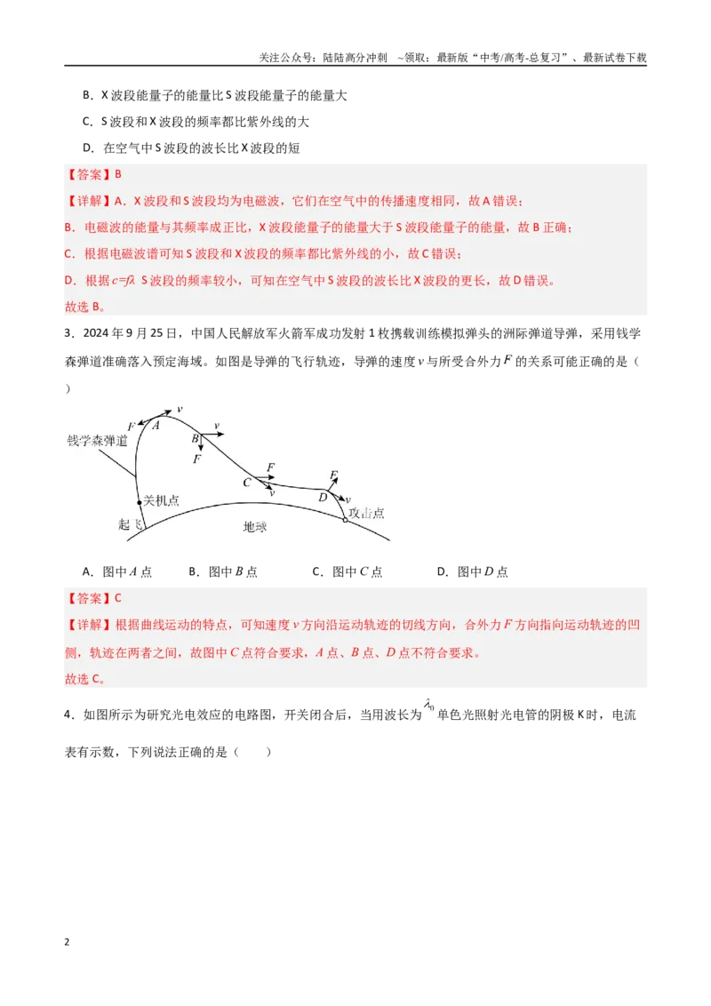 《物理（重庆卷）（全解全析）_04-物理-高考总复习_二轮复习_2025年_2025年高考物理第二次模拟卷25套_物理（重庆卷）_物理（重庆卷）-学易金卷：2025年高考第二次模拟考试》第2页预览