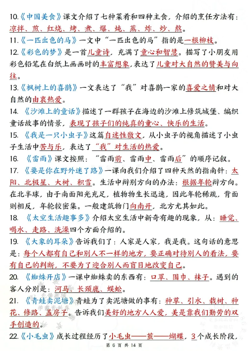 《B20125二年级（下）语文全册重点知识归纳(微信564455174)_2年级下册同步教辅_2下-语文_二下语文-重点必备资料》第6页预览