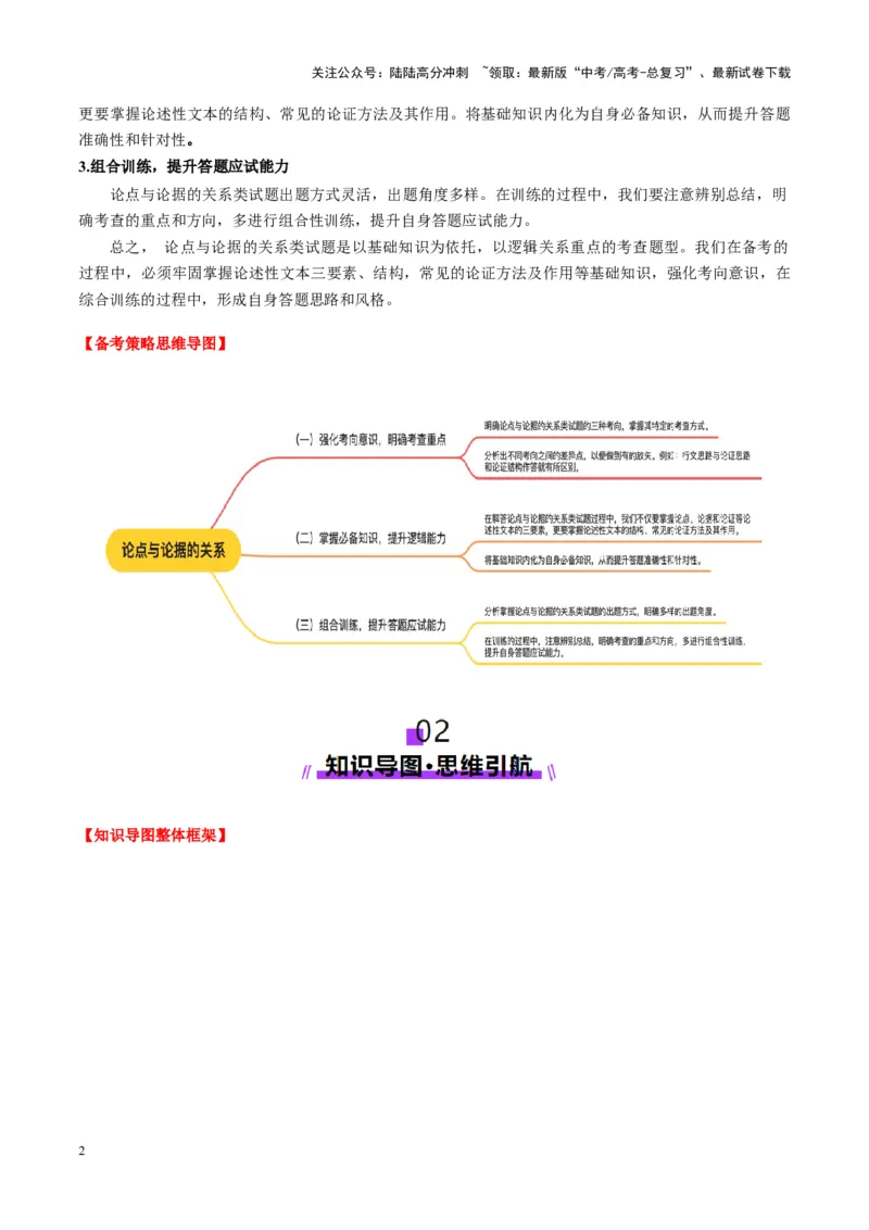 《第03讲论点与论据的关系（讲义）学生版_一轮复习_2025年_2025年高考语文一轮复习讲义+练习+课件（新教材新高考）_信息类文本阅读》第2页预览