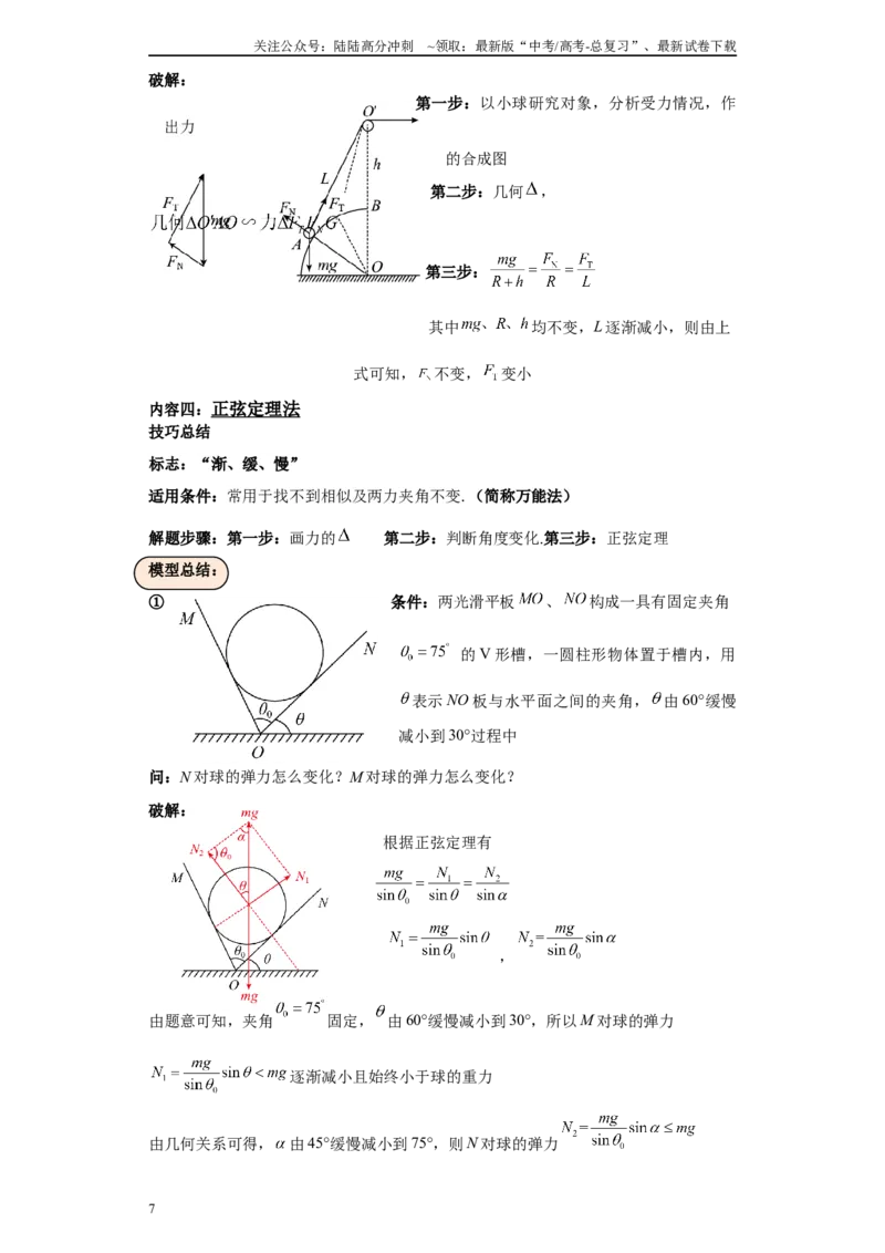 《第02讲五大方法解决动态平衡问题（解析版）_04-物理-高考总复习_一轮复习_2024年_2024年高考物理一轮复习模型解题技巧巩固练习备考_第三章牛顿第一、第二定律各模块之分析(10)份》第7页预览