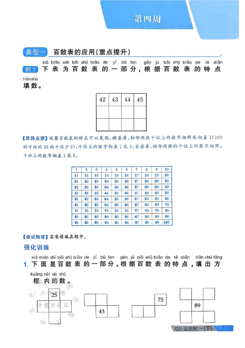 《25春青岛54制一下数学周周练SY_1年级下册同步教辅_1下-数学_一下数学-单元+期中+期末试卷_数学-青岛54版资料》第7页预览