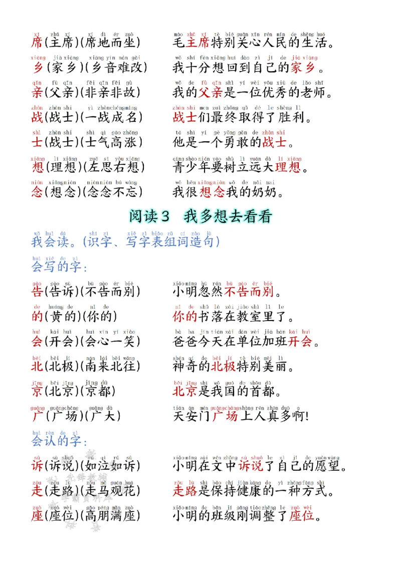 《25学年一下语文生字拼音组词造句识字（改版后）SY_1年级下册同步教辅_1下-语文_一下语文-复习资料》第7页预览