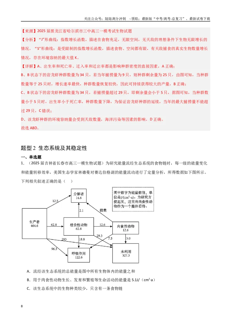 《猜押05生物与环境（教师版）_06-生物-高考总复习_专项复习_2025年_2025年高考生物抢押秘籍（黑吉辽蒙专用）》第8页预览
