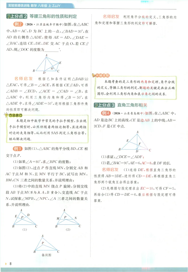 《2027《春雨教育•实验班提优训练》数学八上(ZJ)上分攻略_2027版初中《实验班提优训练》8年级上册（数学）（浙教）》第10页预览