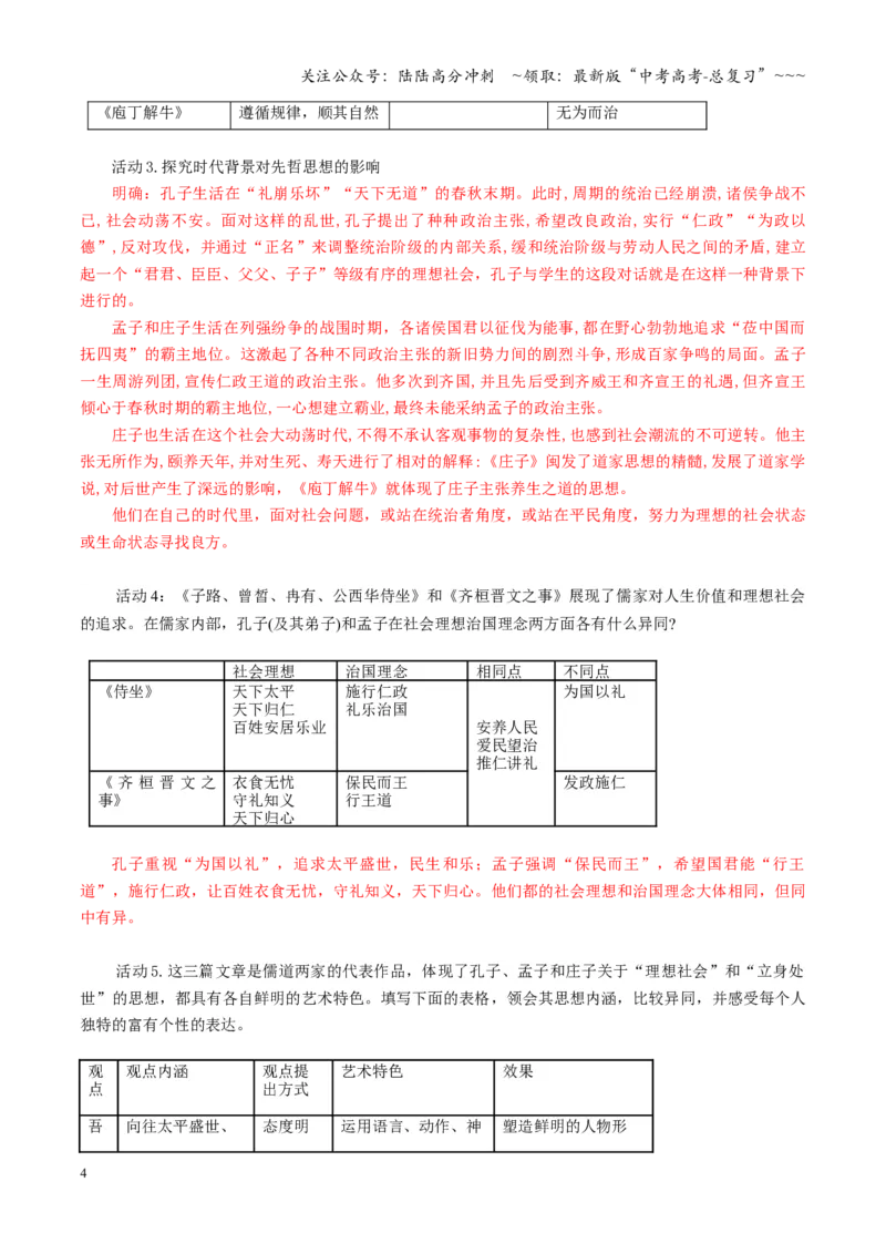 《第02讲《侍坐》《齐桓晋文之事》《庖丁解牛》（复习讲义）（全国通用）（教师版）_一轮复习_2026年-语文一轮复习_2026年高考语文一轮复习讲义+练习+课件（新教材新高考）-G55_2026版》第4页预览