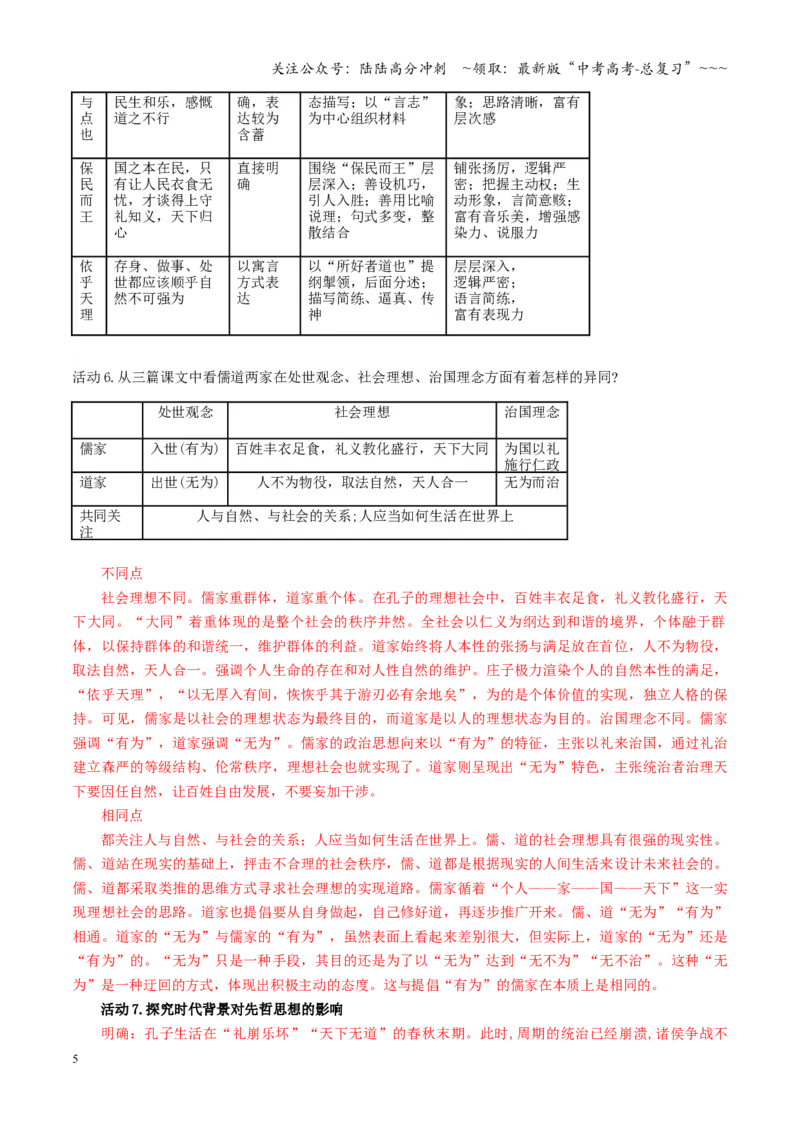 《第02讲《侍坐》《齐桓晋文之事》《庖丁解牛》（复习讲义）（全国通用）（教师版）_一轮复习_2026年-语文一轮复习_2026年高考语文一轮复习讲义+练习+课件（新教材新高考）-G55_2026版》第5页预览