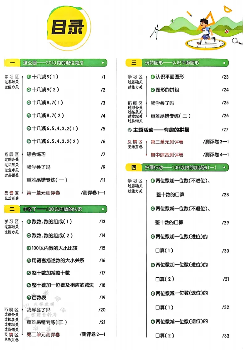 《25春青岛63制一下数学一课一练QD63SY_1年级下册同步教辅_1下-数学_一下数学-单元+期中+期末试卷_数学-青岛63版资料》第1页预览