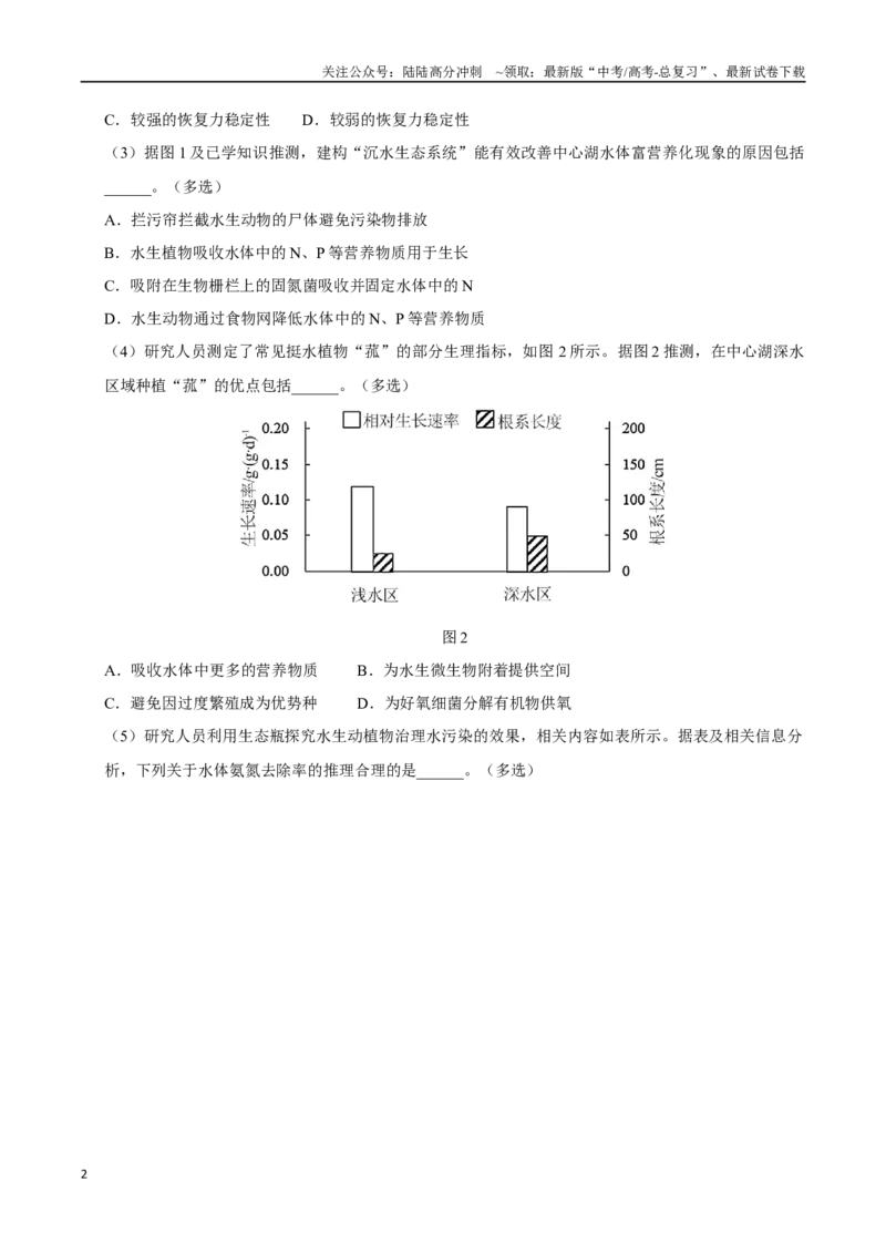 《生物（上海卷）（全解全析）_06-生物-高考总复习_二轮复习_2025年_2025年高考生物第二次模拟卷26套_生物（上海卷）》第2页预览