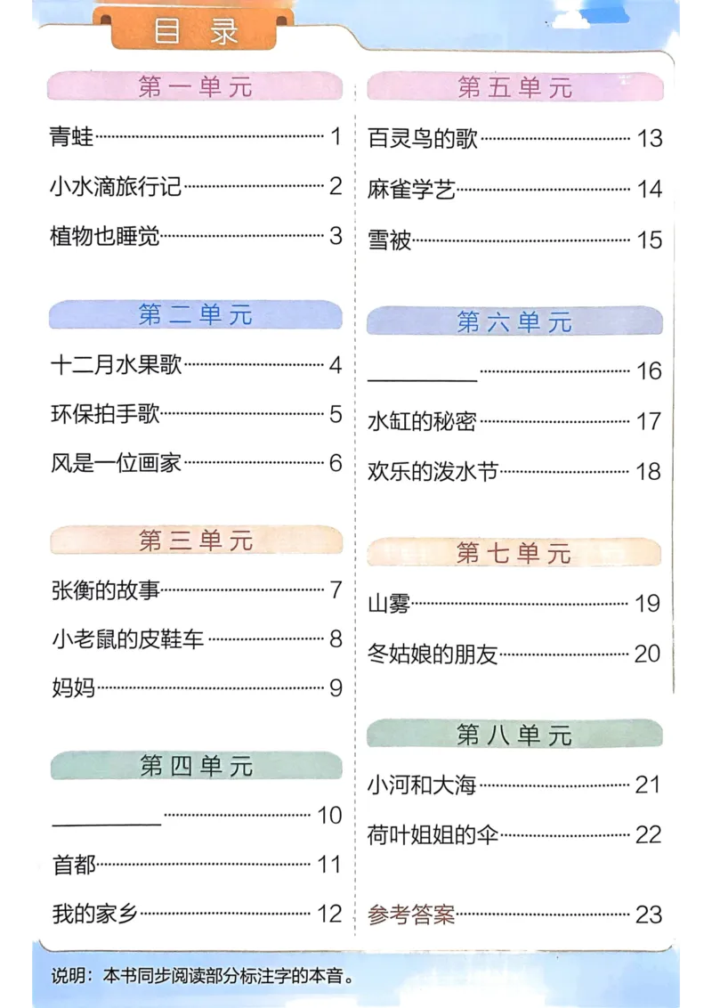 《24秋小学学霸冲A卷2上语文-同步阅读_2年级上册同步教辅_2上-语文_二上语文-阅读理解》第2页预览