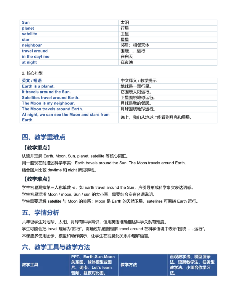 《U5L2PartALet’slearn&Look,compareandsay教学设计_小学英语_26秋人教PEP版英语6年级上册核心素养教案+课件新版_2026秋人教版六上英语_6上-人教PEP版英语（2026秋持续更新）_01课件+教案》第3页预览