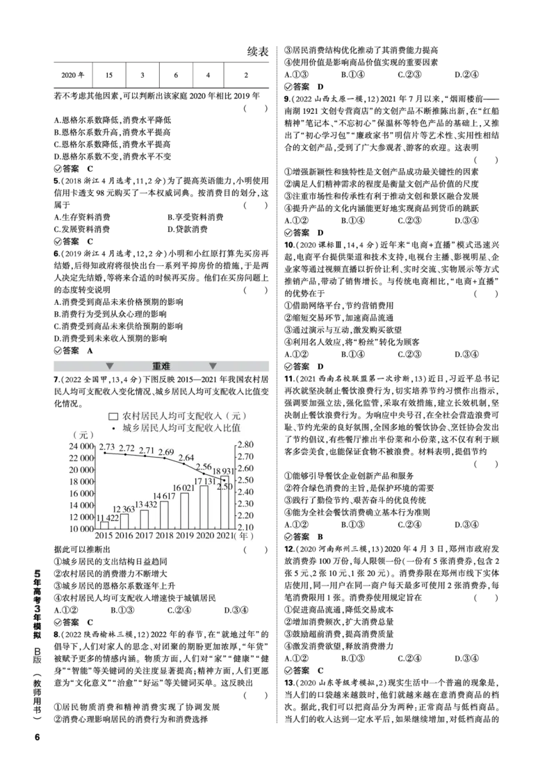 《1_01-专题一专题电子书（PDF版）_2023版教学资源包_2023版新高考新教材版选考总复习政治5·3B版_1_第一部分中国特色社会主义_1_专题一人类社会发展的进程与趋势_3_专题电子书》第6页预览