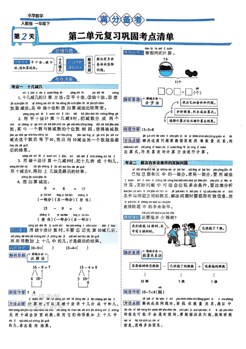 《25春人教一下数学《15天满分备考》_1年级下册同步教辅_1下-数学_一下数学-单元+期中+期末试卷_数学-人教版_数学-期末人教》第3页预览