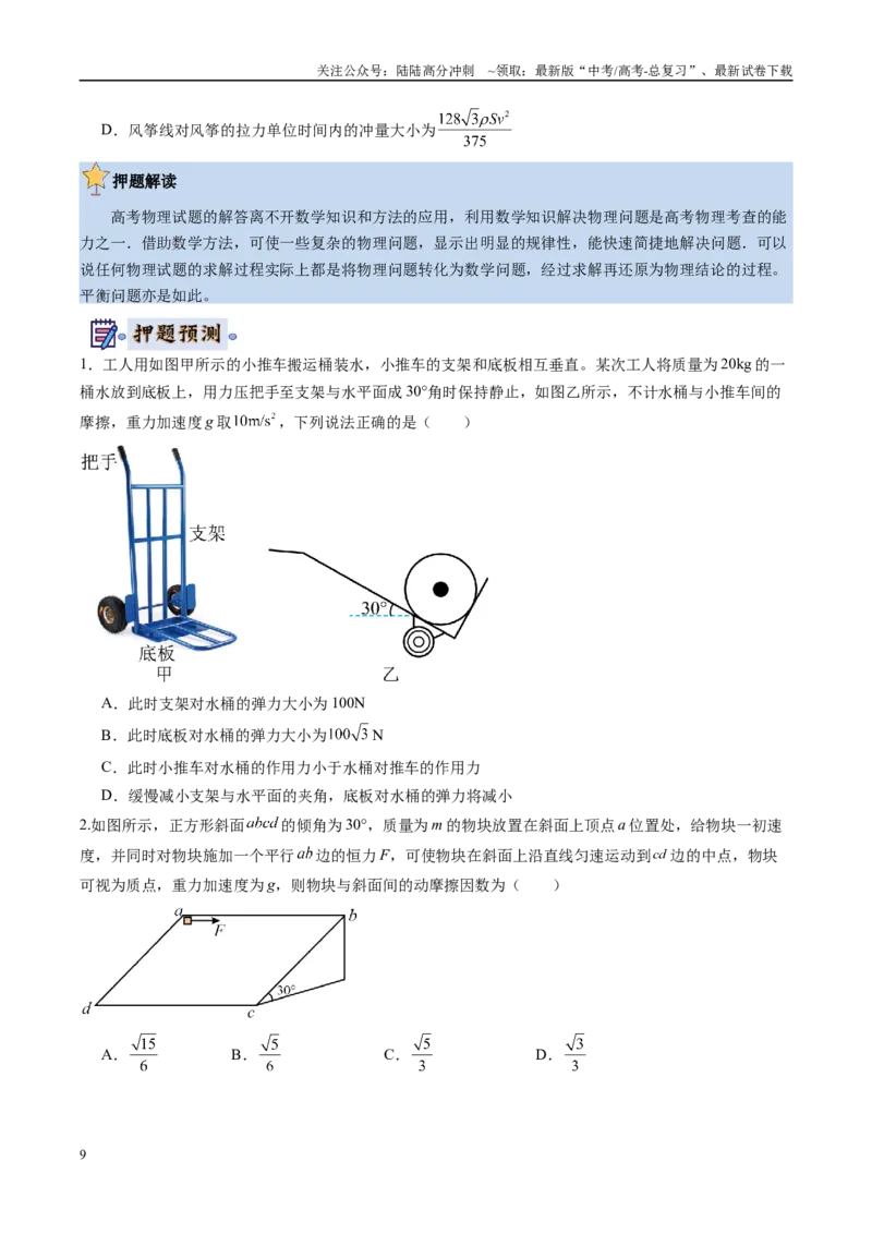 《物理-（新八省专用）（学生版）_04-物理-高考总复习_专项复习_2025年_2025年高考终极押题猜想物理》第9页预览