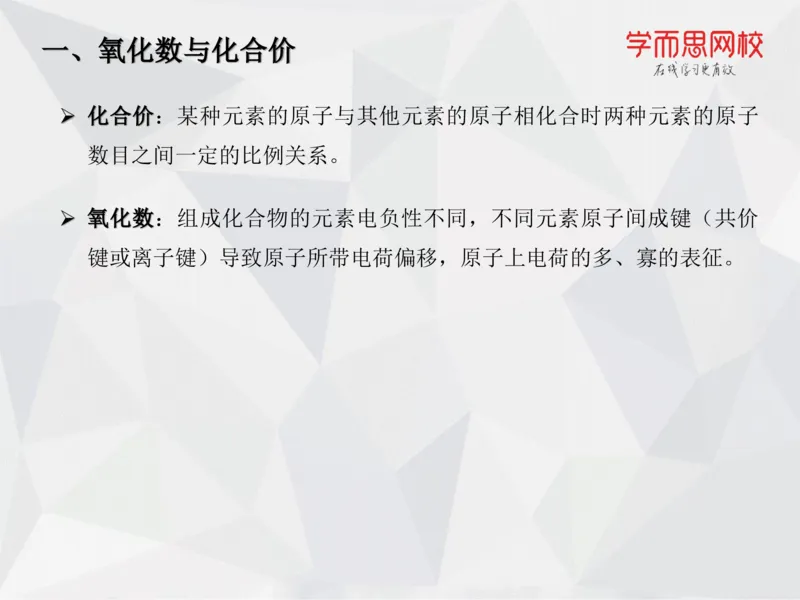 《笔记-第12讲-氧化还原-笔记-673799f6328d_学而思高一全套_2019秋季高一1_19秋季实验A班高一化学直播班16讲张鑫雨_资料》第9页预览
