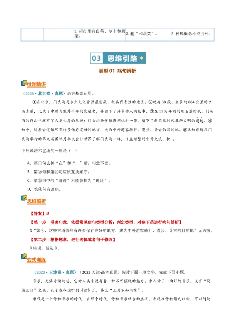《清单03语言文字运用（病句）（知识·方法·能力清单）（学生版）(1)_二轮复习_2026年-语文二轮复习_2026年高考语文二轮复习知识清单（全国通用）-G448_2026版》第6页预览