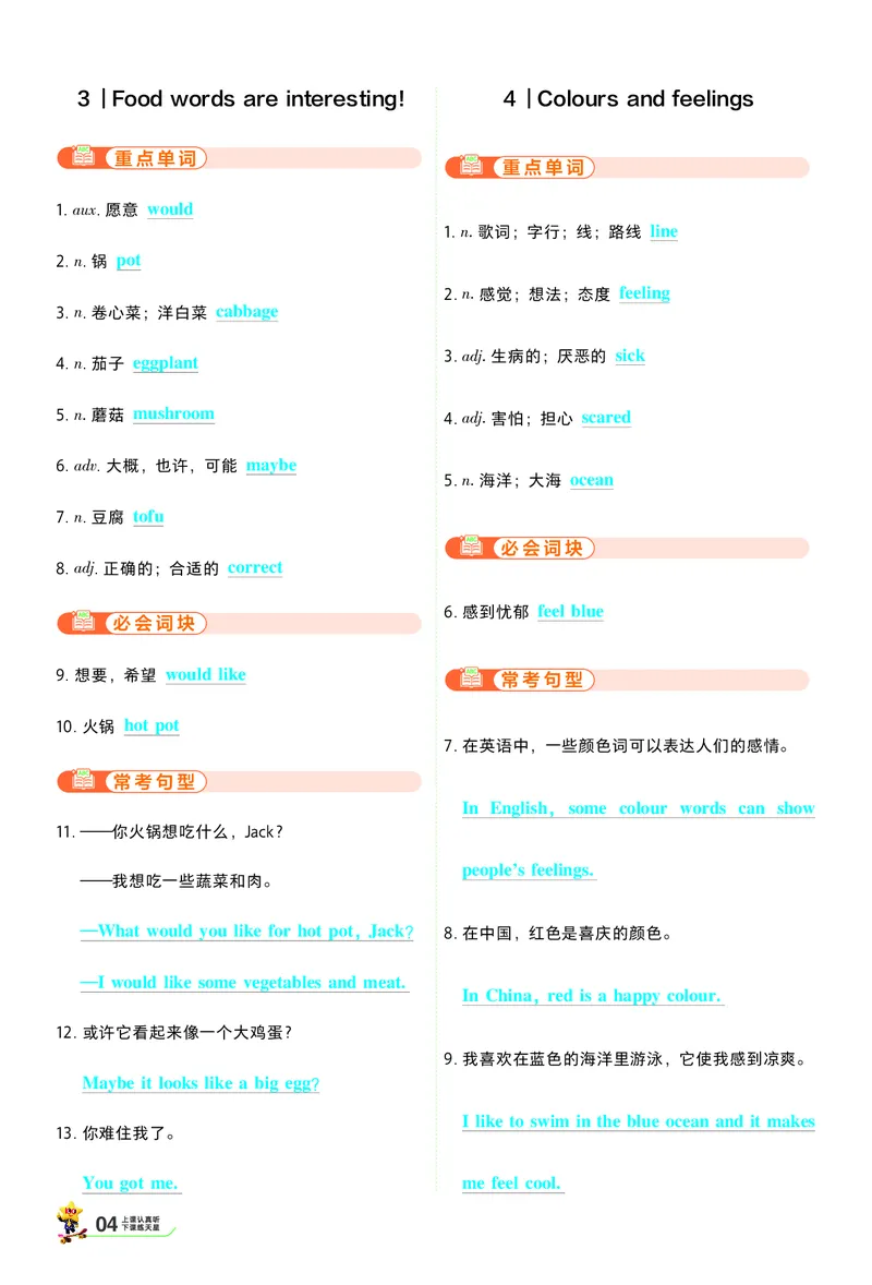 《26秋一遍过七上英语冀教默写本教用_26秋小学初中各机构教辅大合集（一本、教材帮、阳光同学、王朝霞、实验班、小典中点、上分卷、白欧、课堂笔记等等）_26秋初中教辅资料》第4页预览
