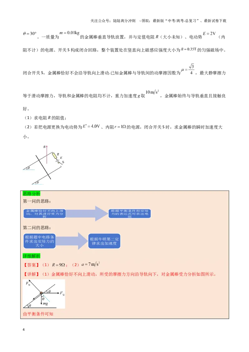 《模板11-1磁场（四大题型）（解析版）_04-物理-高考总复习_专项复习_2025年_2025年高考物理答题技巧与答题模板（全国通用）》第4页预览
