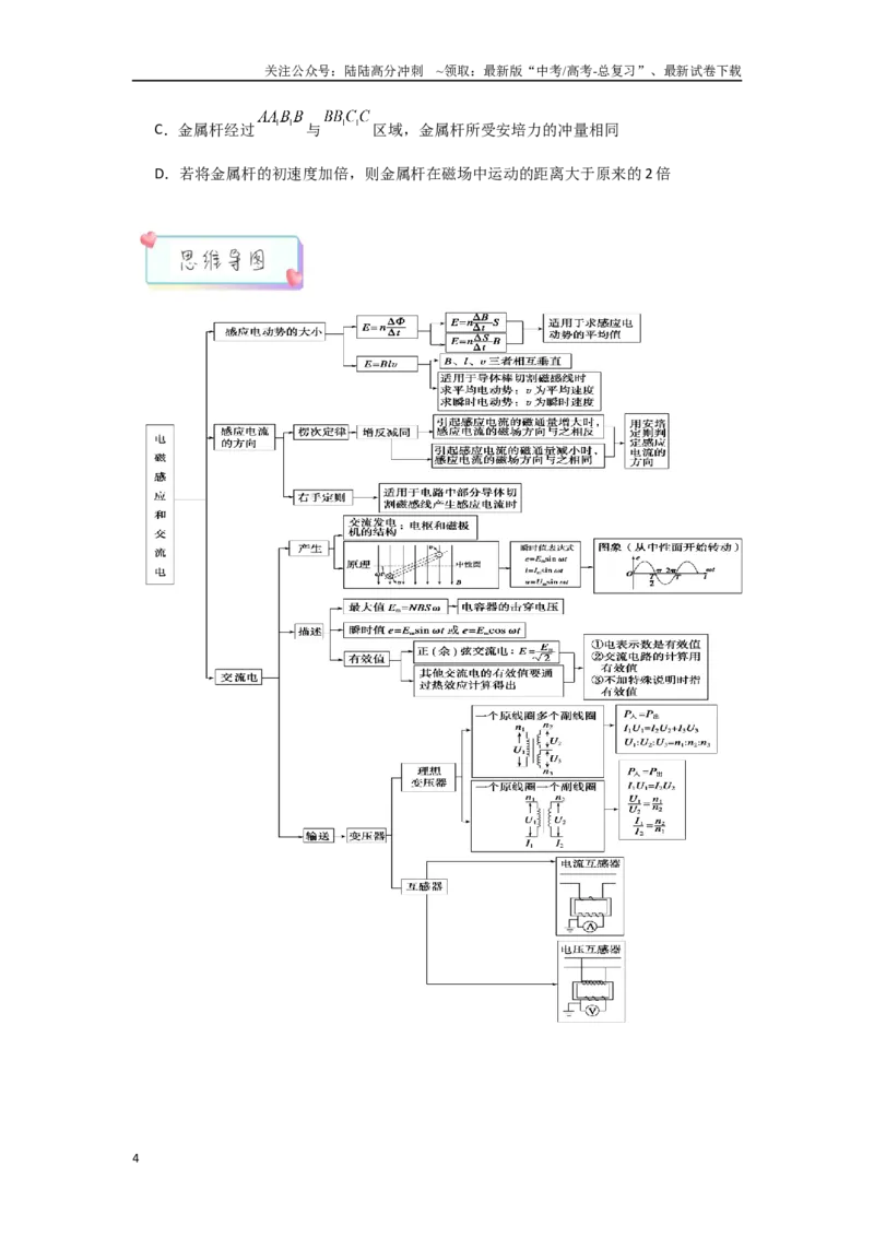 《4.2电磁感应（学生版）_04-物理-高考总复习_二轮复习_2025年_2025年高考物理二轮复习素养升级_资料》第4页预览