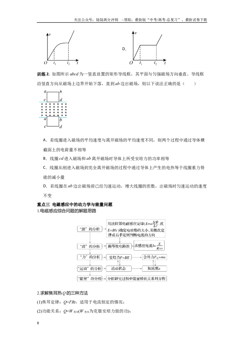 《4.2电磁感应（学生版）_04-物理-高考总复习_二轮复习_2025年_2025年高考物理二轮复习素养升级_资料》第8页预览