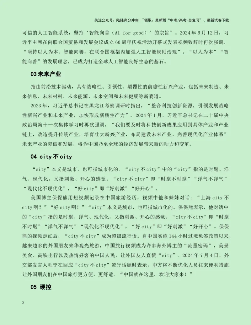 《热点素材37“2024年十大流行语”发布--（全国通用）_专项复习_2025年_2025年高考语文作文高分素材运用与优秀范文（全国通用）_资料》第2页预览