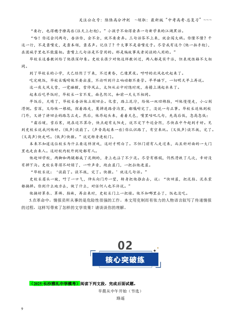 《第02讲赏析情节（专项训练）（学生版）_一轮复习_2026年-语文一轮复习_2026年高考语文一轮复习讲义+练习+课件（新教材新高考）-G55_2026版_专题二小说阅读》第9页预览