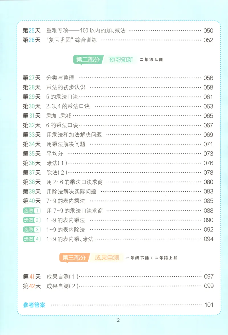 《26秋一升二数学《一本暑假口算》人教版(1)_26秋小学初中各机构教辅大合集（一本、教材帮、阳光同学、王朝霞、实验班、小典中点、上分卷、白欧、课堂笔记等等）_26秋小学教辅资料》第5页预览