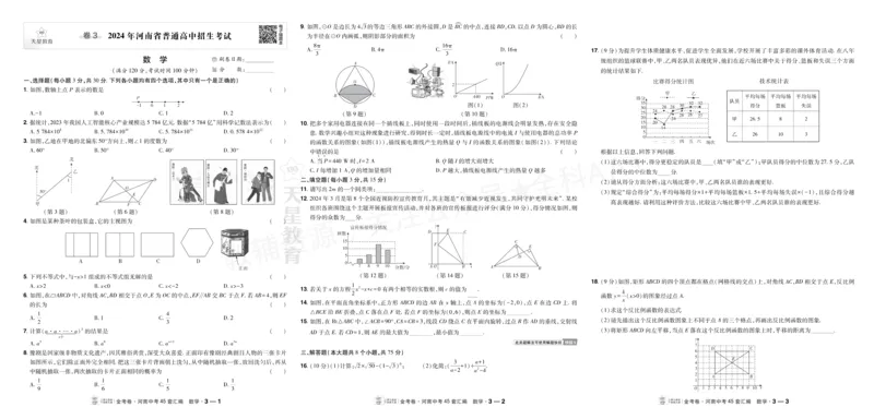 《2027《天星•中考45套卷红皮》数学(河南)A3_2027版中考《金考卷中考45套汇编》（数学）（河南版）》第7页预览