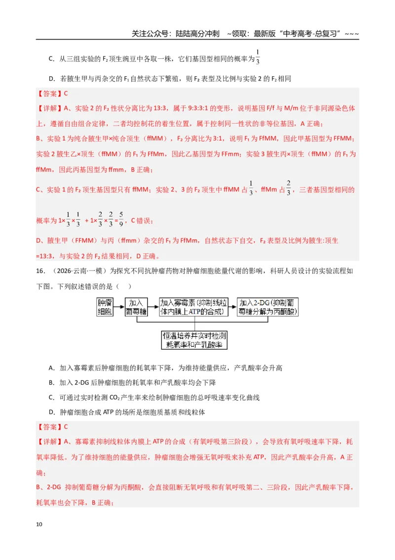 《猜押08单项选择必刷60题（教师版）_06-生物-高考总复习_专项复习_2026年-生物高考专项复习_2026年高考生物终极冲刺讲练测（黑吉辽蒙专用）-G466_2026版》第10页预览
