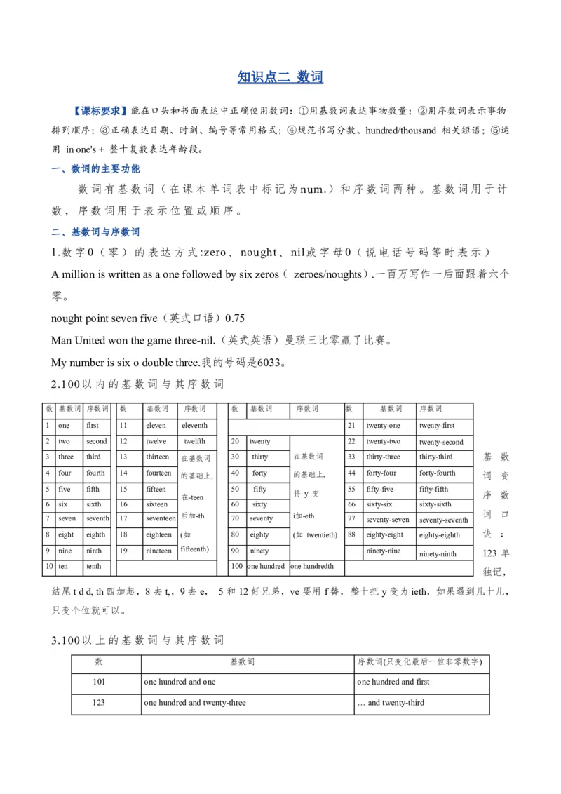《人教2026《暑假复习讲义》专题03介词、数词、连词和频度副词（暑假复习讲义）（原卷版）_26秋初中教辅资料_26秋初中《暑假预习》_2026秋《暑假复习讲义》8上英语》第5页预览
