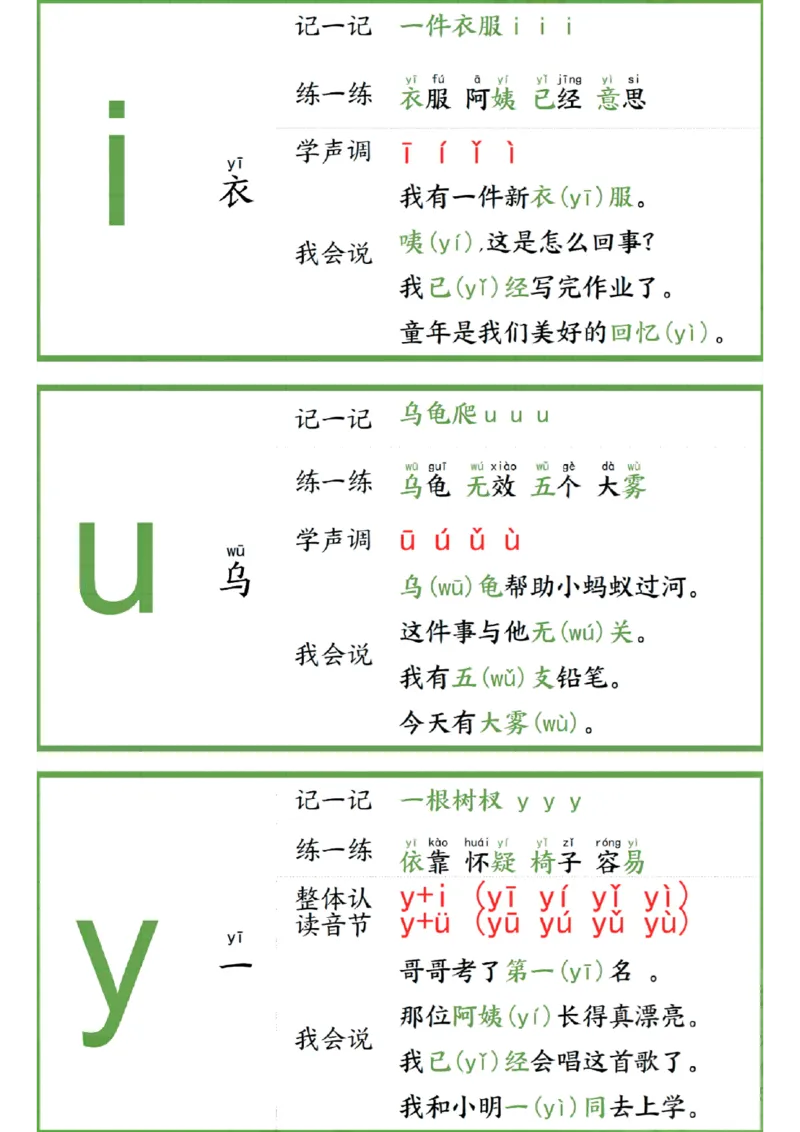 《24秋一年级上册拼音贴小卡片纯图版(1)_1年级上册同步教辅_1上语文_一上语文-拼音练习》第2页预览